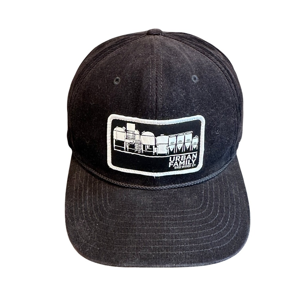 Urban Family Brewing Co Richardson Corduroy Snapback‎ Hat Cap Snapback Black